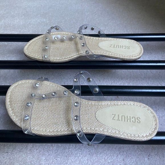 SCHUTZ Women Crystal Embellished Slide Sandals - NEW NWOB - Picture 3 of 8